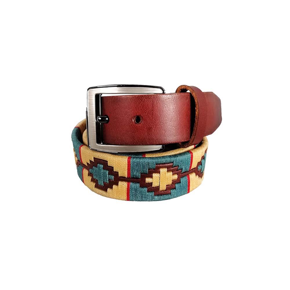 Unisex hand-woven leather belt