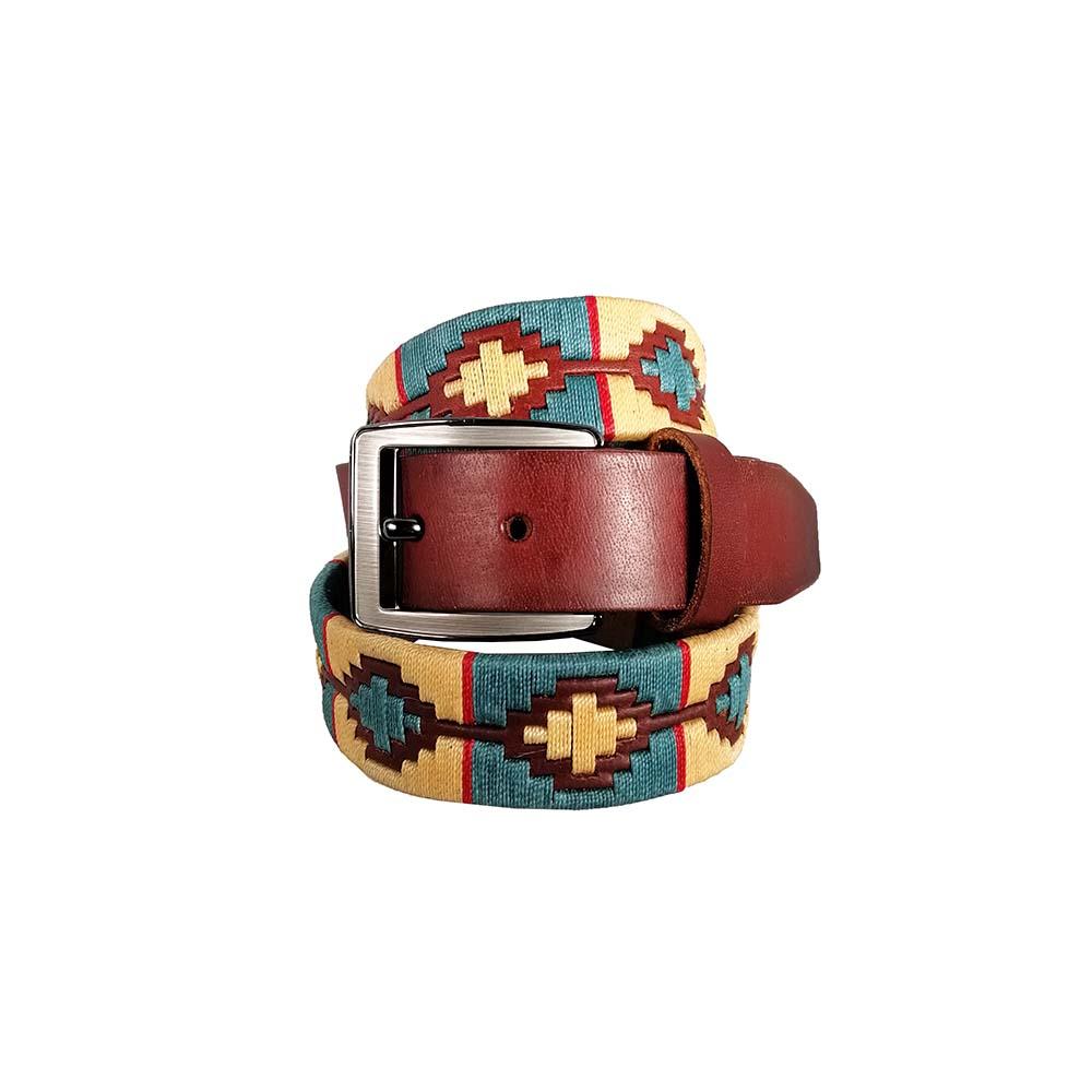 Unisex hand-woven leather belt