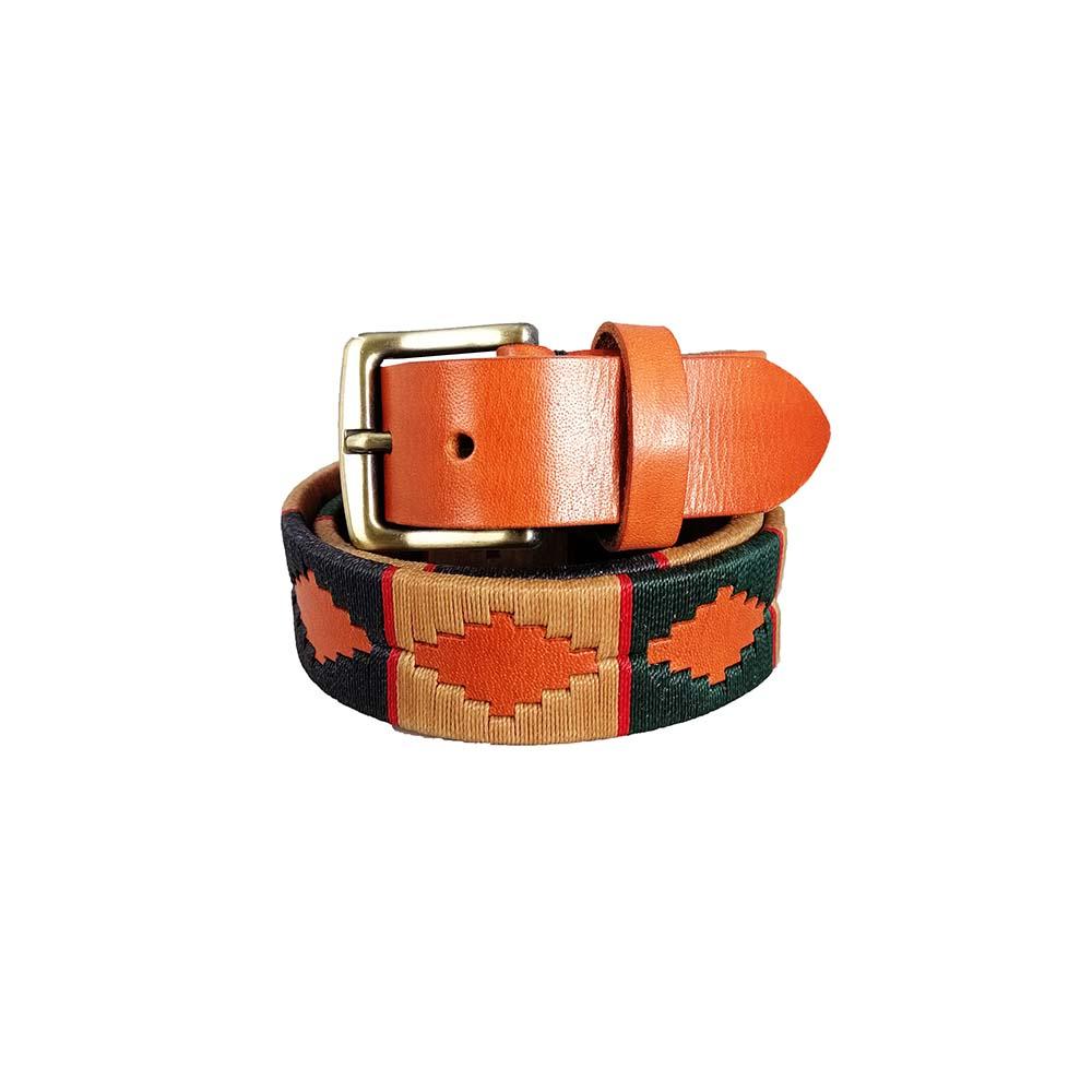 Unisex hand-woven leather belt
