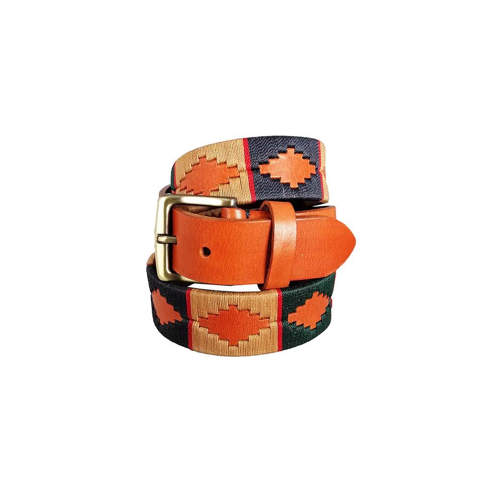 Unisex hand-woven leather belt