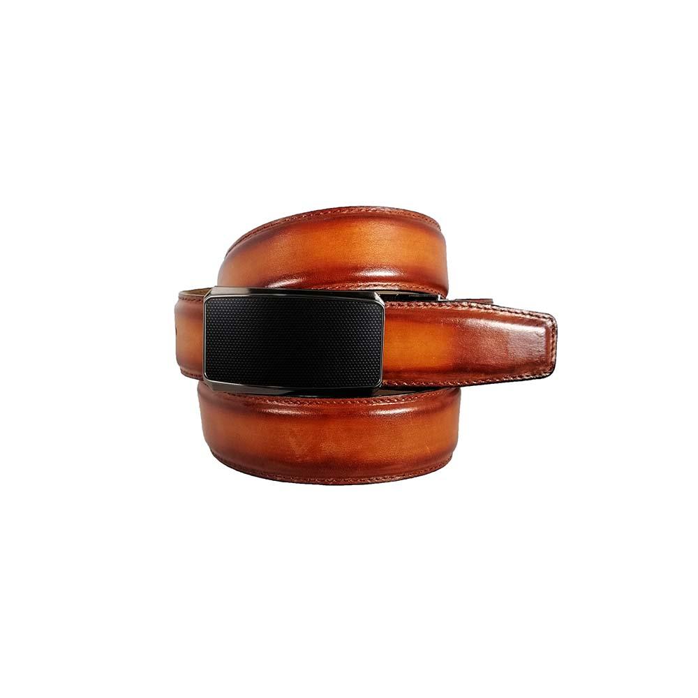 Patina leather belt