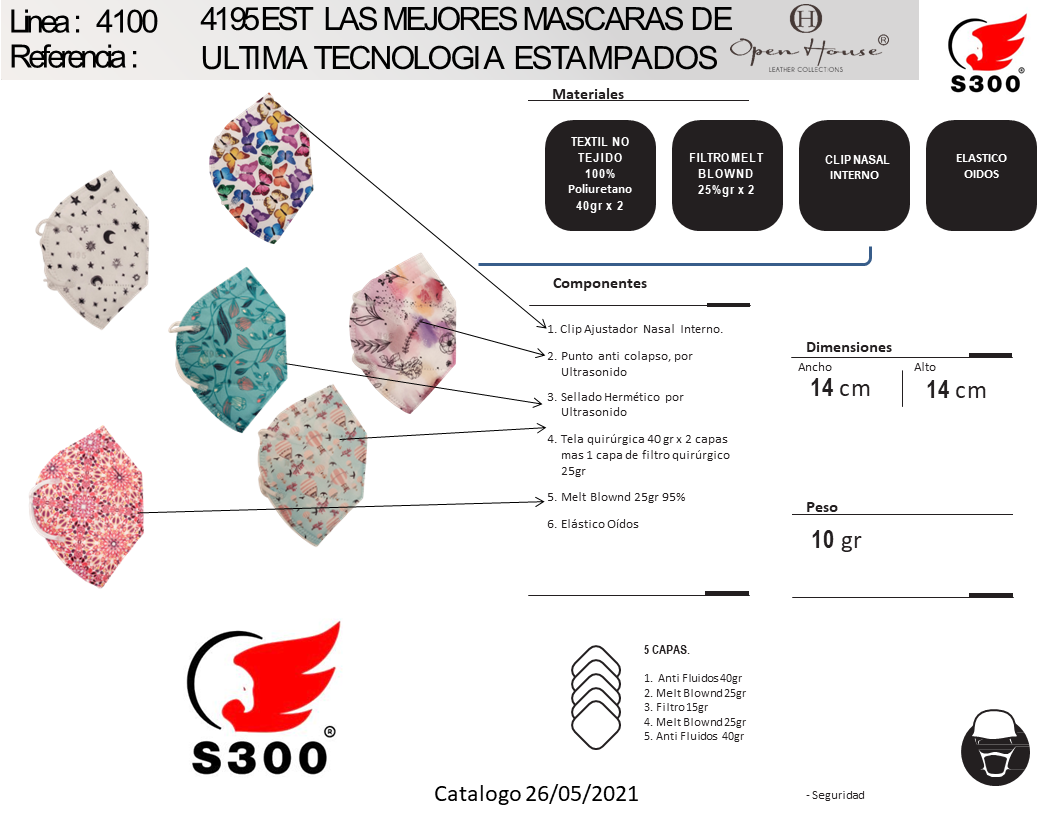 4195 PRINTED RESPIRATOR FOR ADULTS (Minimum quantity 30 units) CHOOSE YOUR FAVORITE COLORS HERE. 👇👇 