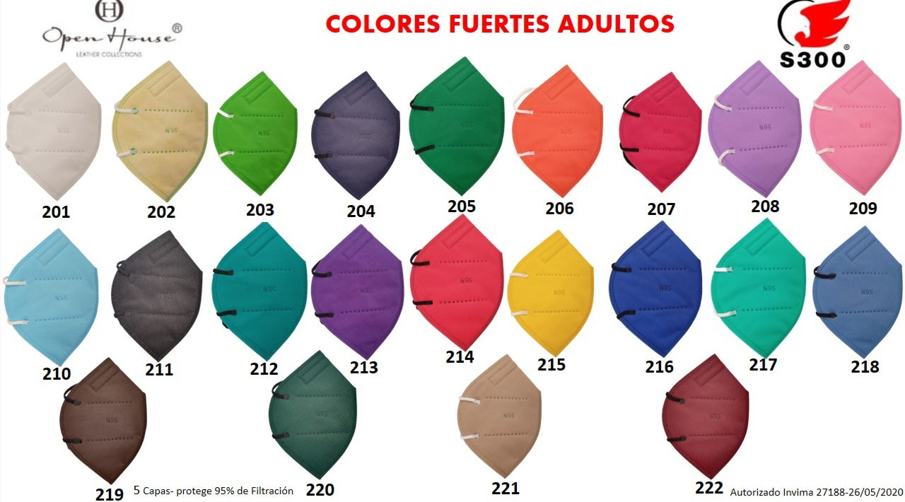 4195 RESPIRATOR STRONG COLORS (Minimum quantity 30 units) CHOOSE YOUR FAVORITE COLORS HERE. 👇👇
