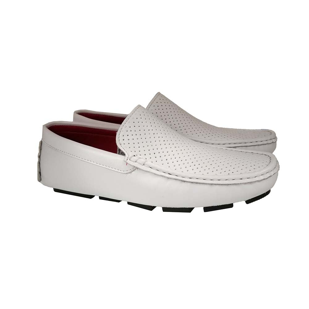 Beneto White Loafers for Men Mizzar