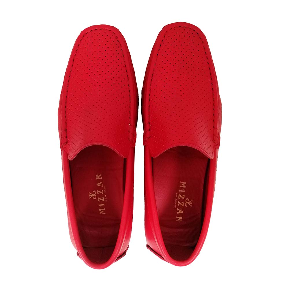 Beneto Red Loafers for Men Mizzar