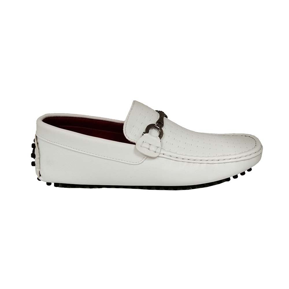 Mizzar Men's White Milano Loafers