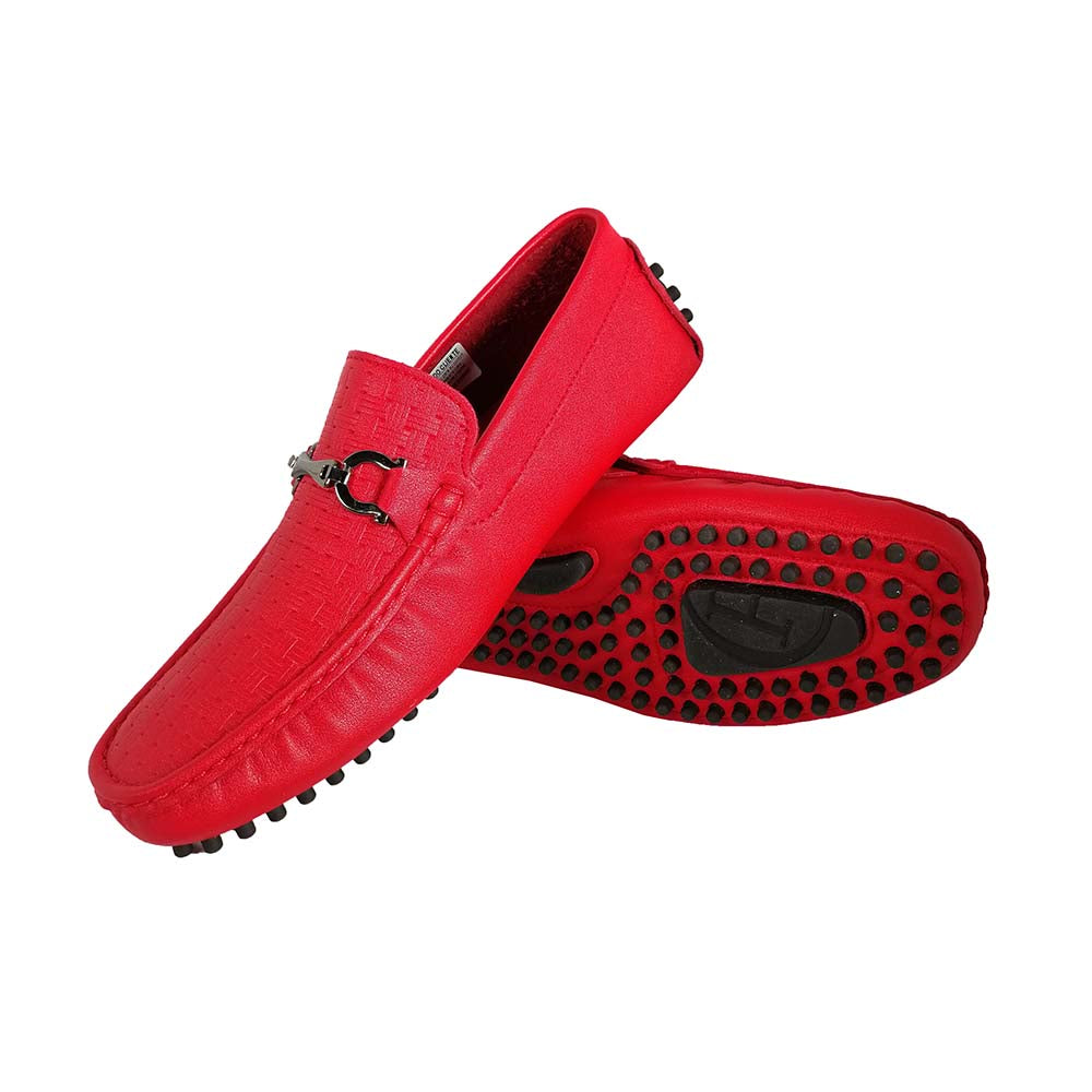 Mizzar Men's Red Milano Loafers