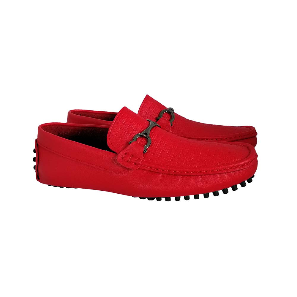 Mizzar Men's Red Milano Loafers