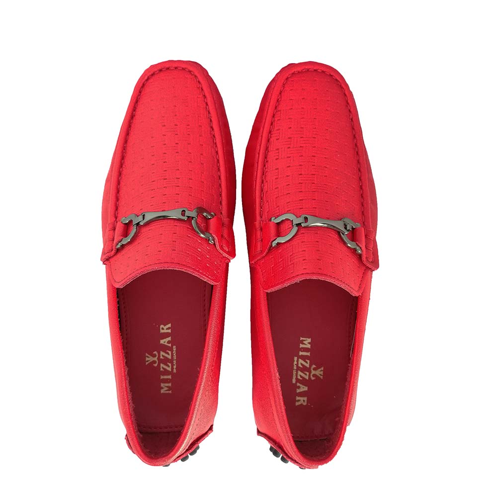 Mizzar Men's Red Milano Loafers