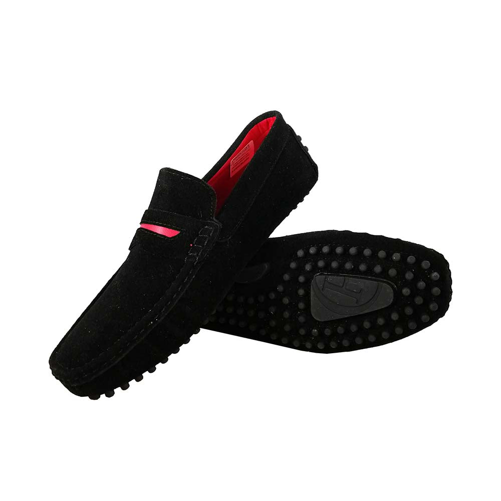 Tomasso Black Loafers for Men Mizzar
