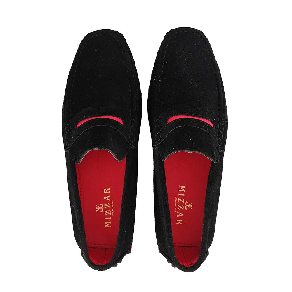 Tomasso Black Loafers for Men Mizzar