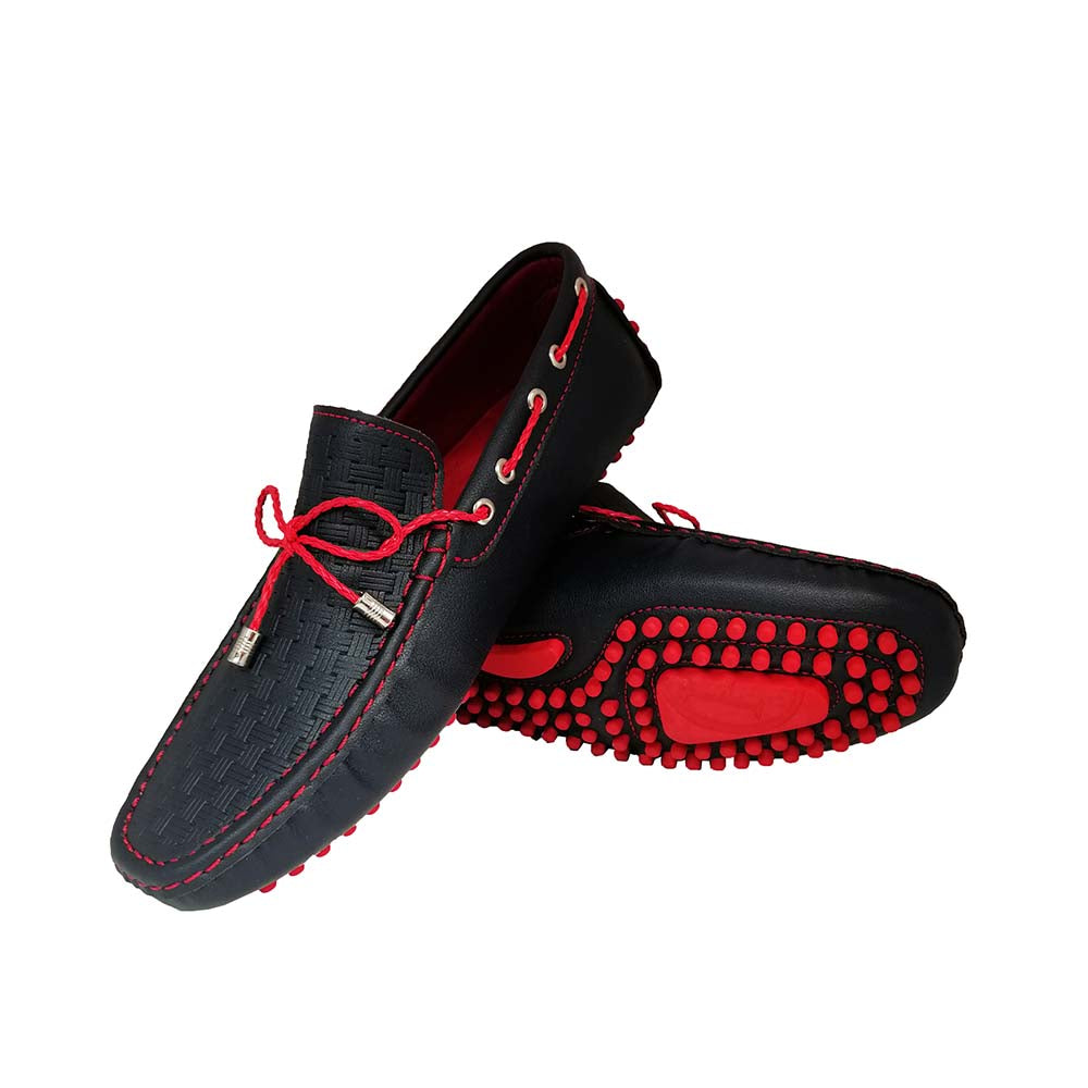 Vittorio Blue/Red Loafers for Men by Mizzar