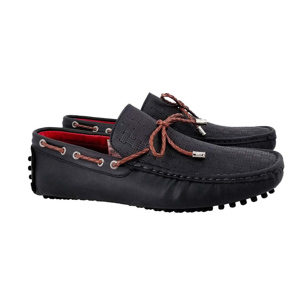 Mizzar Men's Vittorio Blue/Brown Loafers