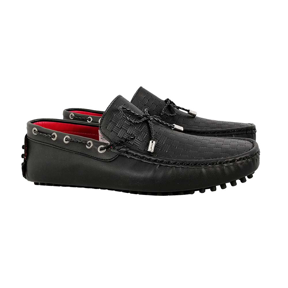 Mizzar Men's Vittorio Black Loafers