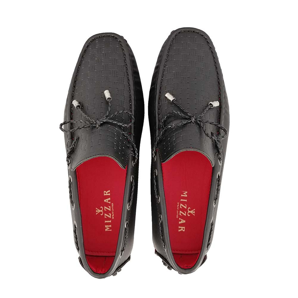 Mizzar Men's Vittorio Black Loafers