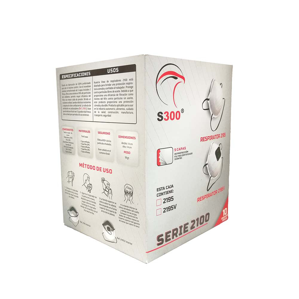 PARTICLE RESPIRATOR 2195 BLACK - BOX OF 10